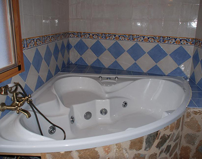 Foto de bañera con hidromasaje de estilo rustico de este gran hotel